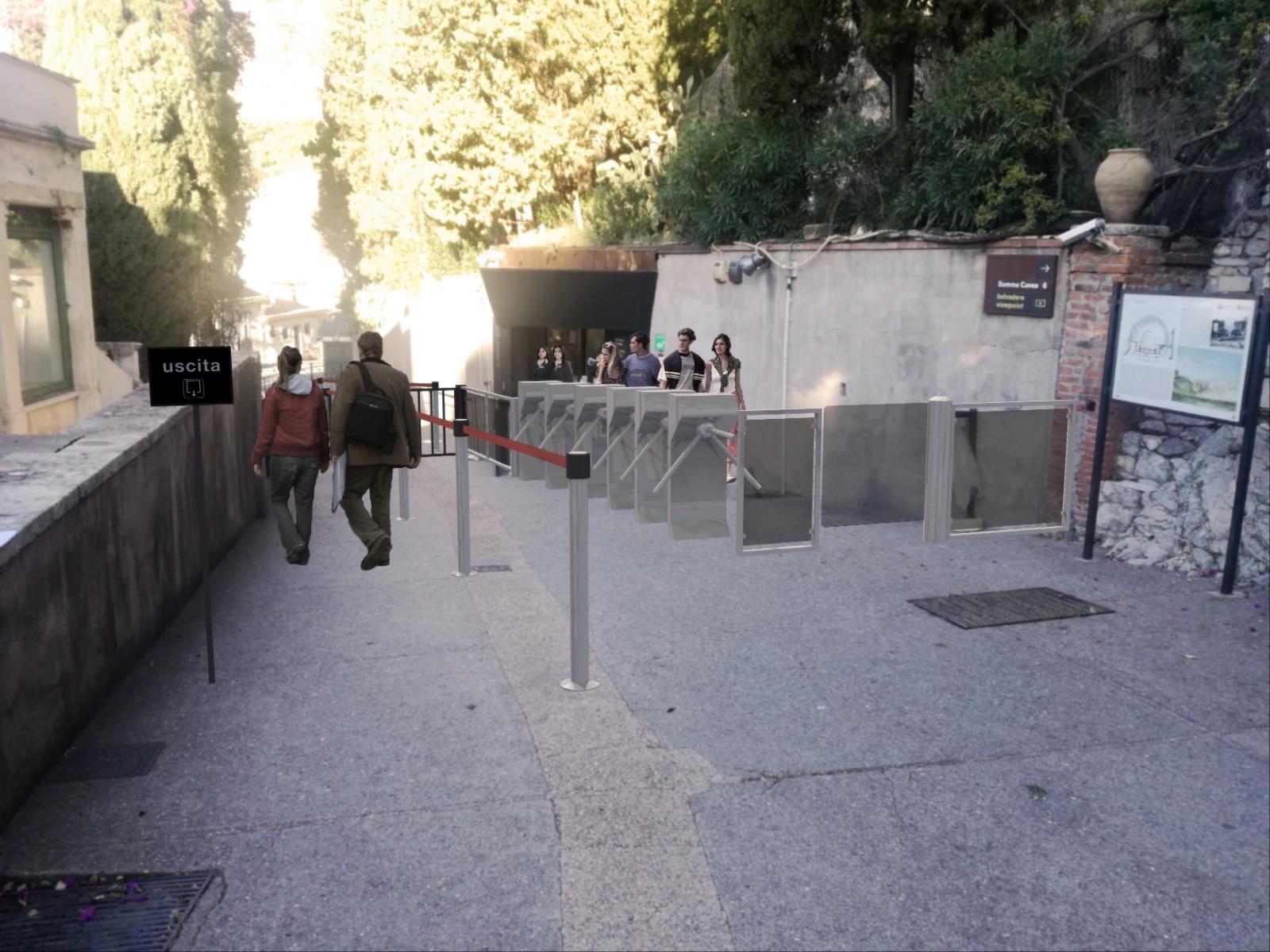 Progetto per installazione Tornelli - Taormina teatro greco