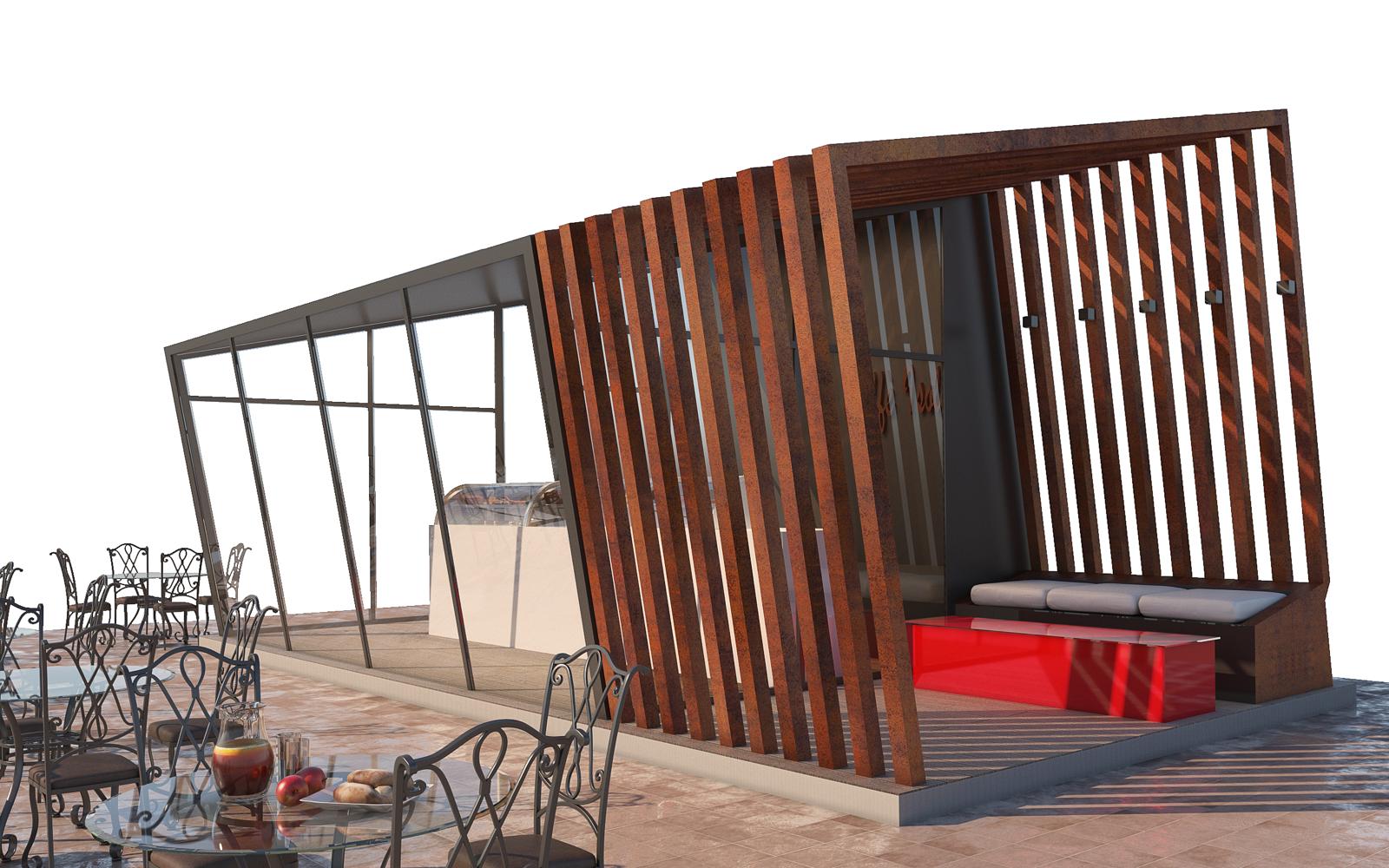Progetto studio Concept Bar Taormina - Isolabella